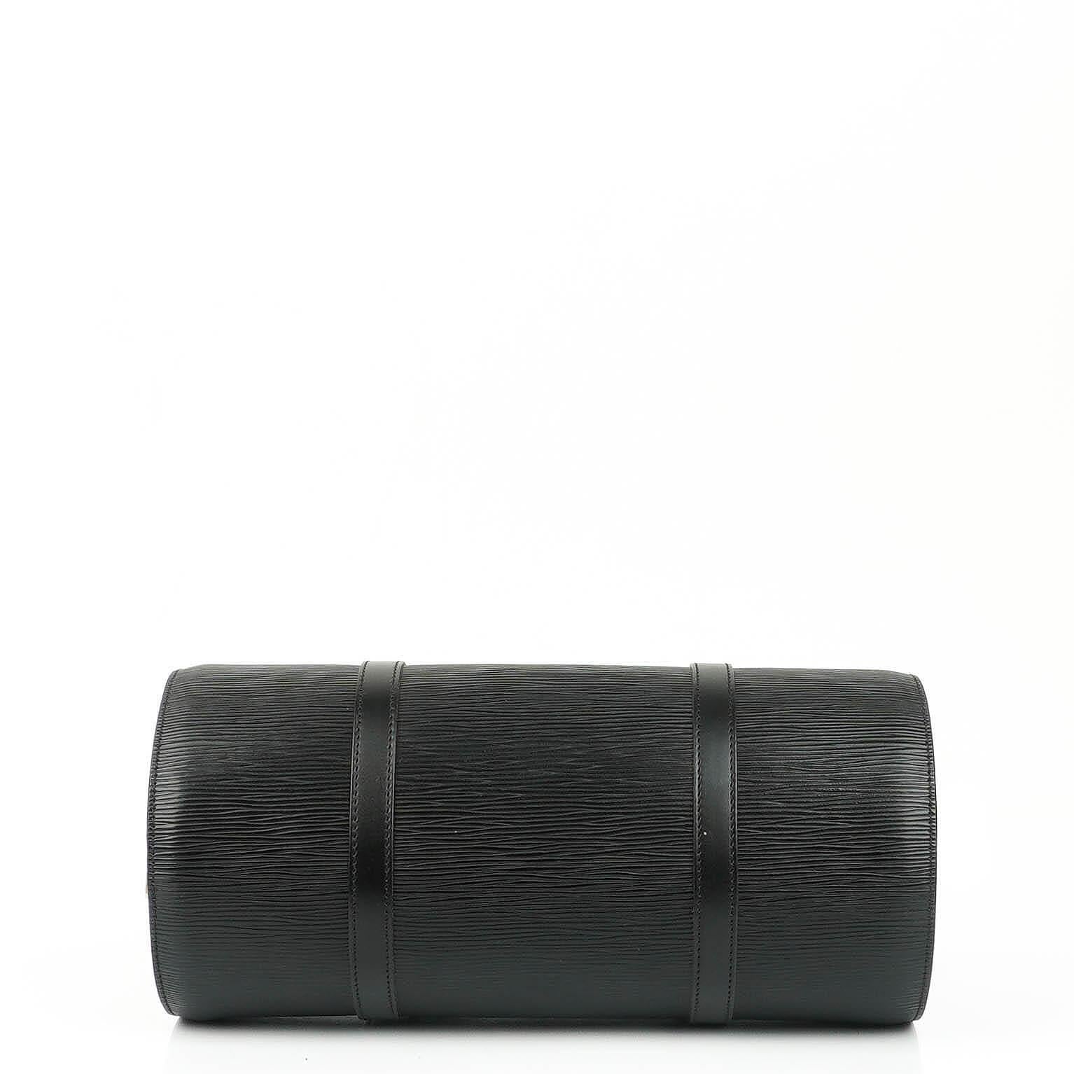 Louis Vuitton Soufflot Handtasche aus schwarzem Epi-Leder