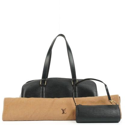 Louis Vuitton Soufflot Handtasche aus schwarzem Epi-Leder
