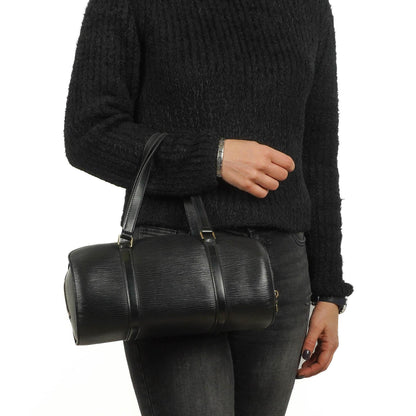 Louis Vuitton Soufflot Handtasche aus schwarzem Epi-Leder