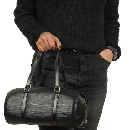 Louis Vuitton Soufflot Handtasche aus schwarzem Epi-Leder