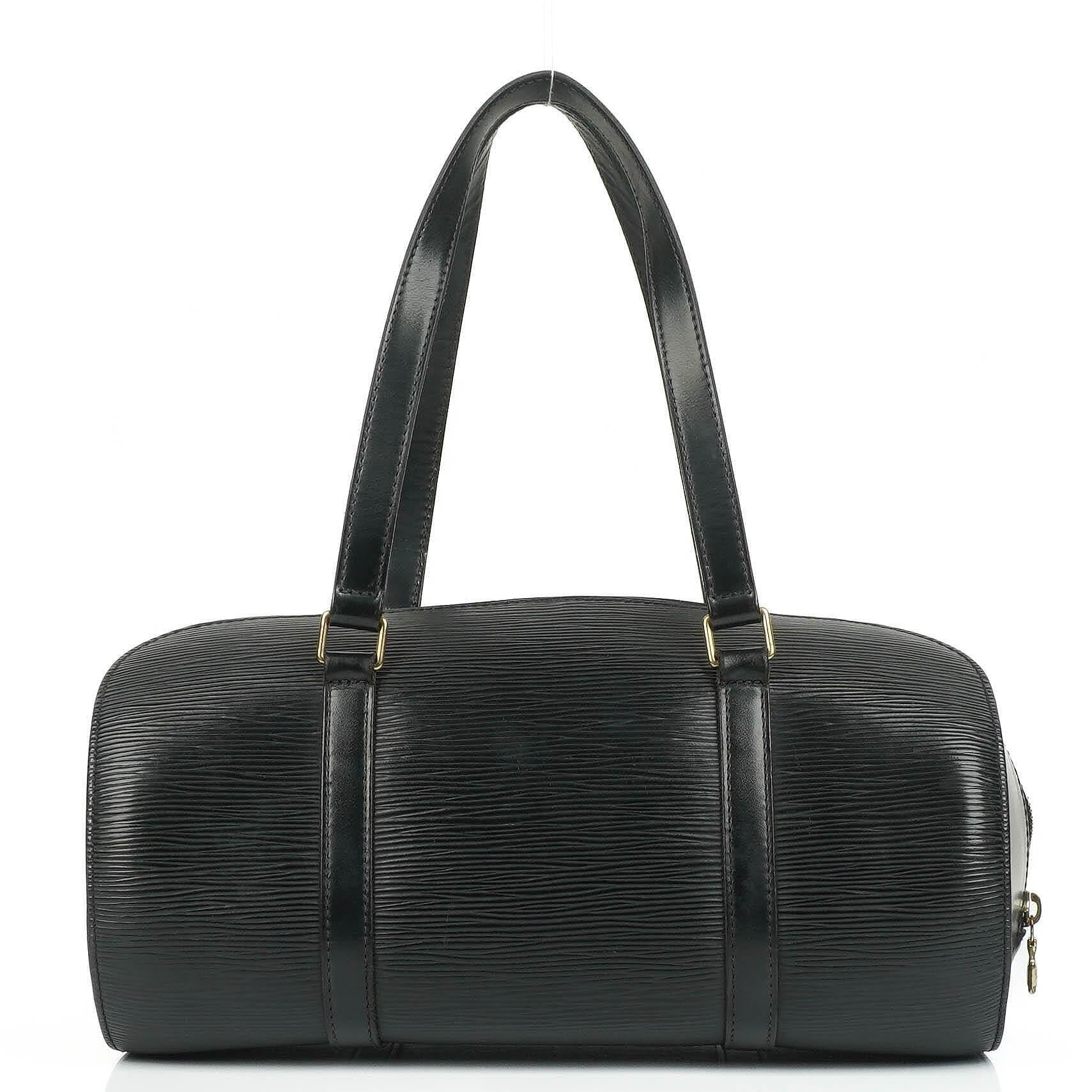 Louis Vuitton Soufflot Handtasche aus schwarzem Epi-Leder