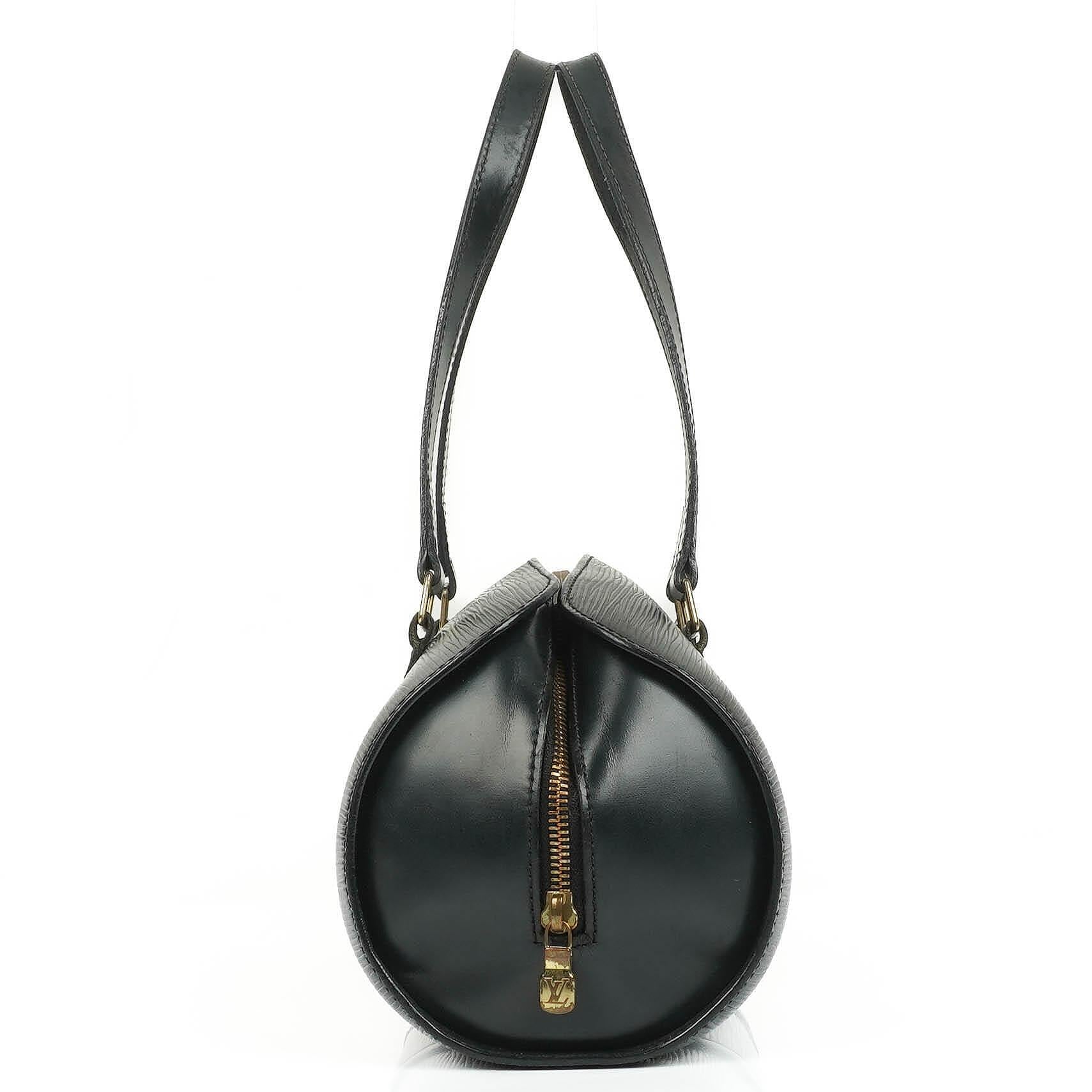 Louis Vuitton Soufflot Handtasche aus schwarzem Epi-Leder