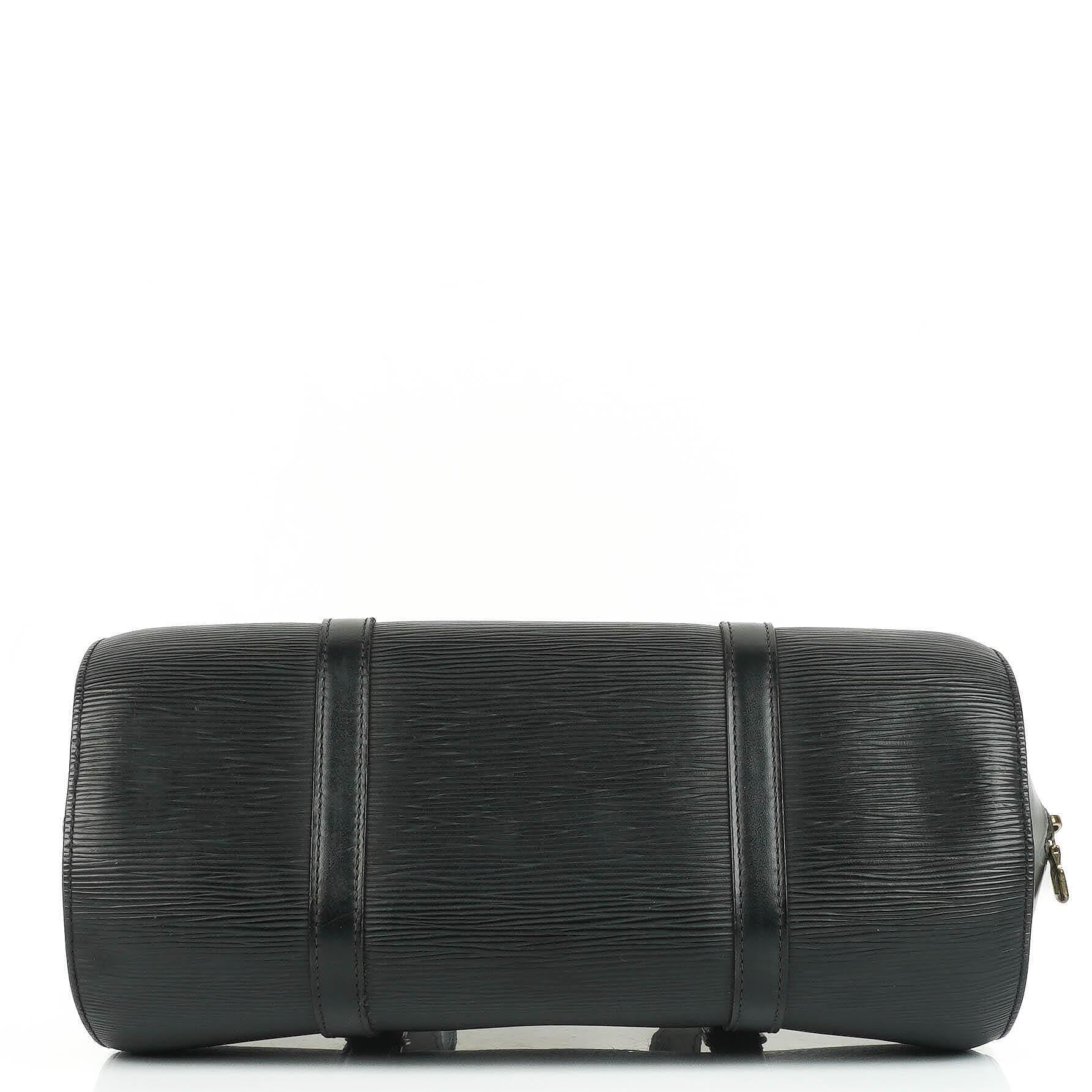 Louis Vuitton Soufflot Handtasche aus schwarzem Epi-Leder