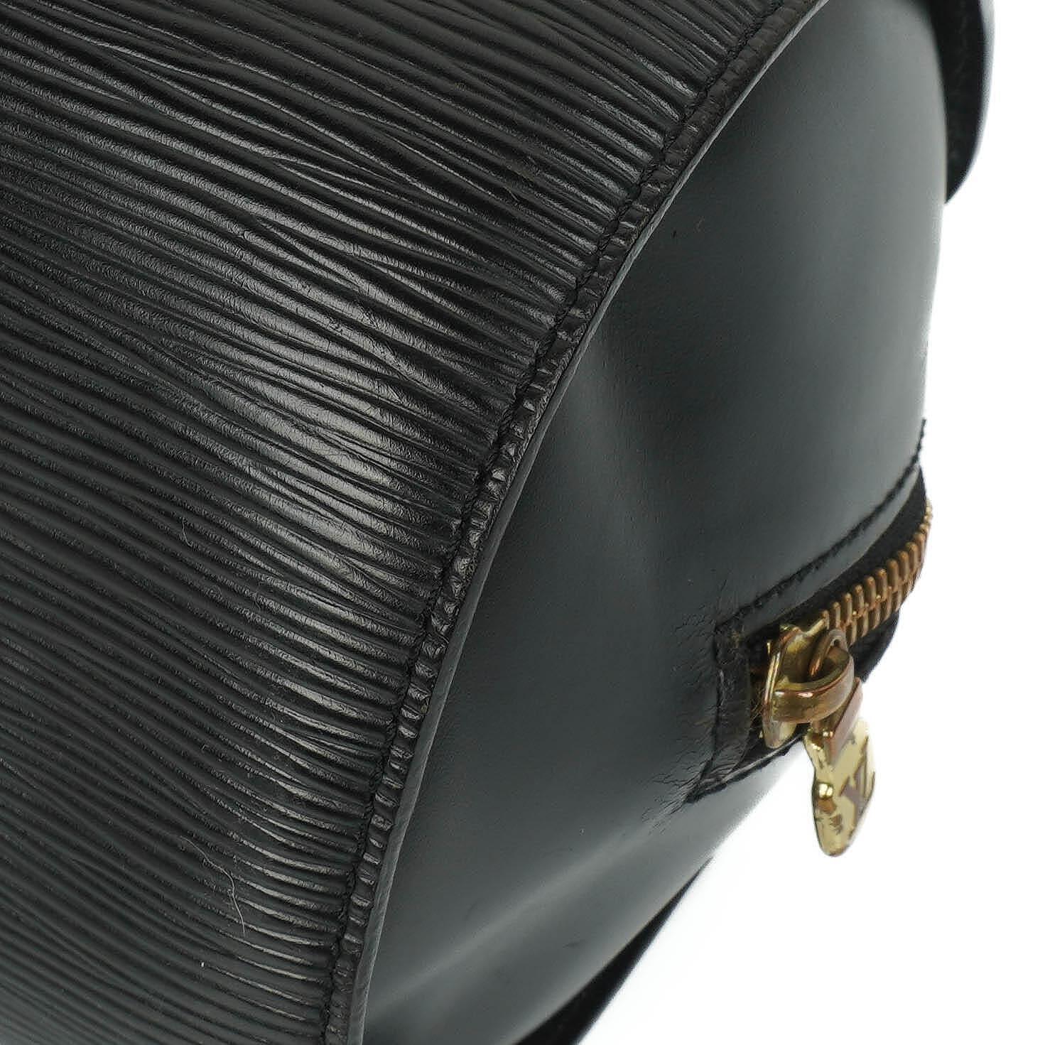 Louis Vuitton Soufflot Handtasche aus schwarzem Epi-Leder