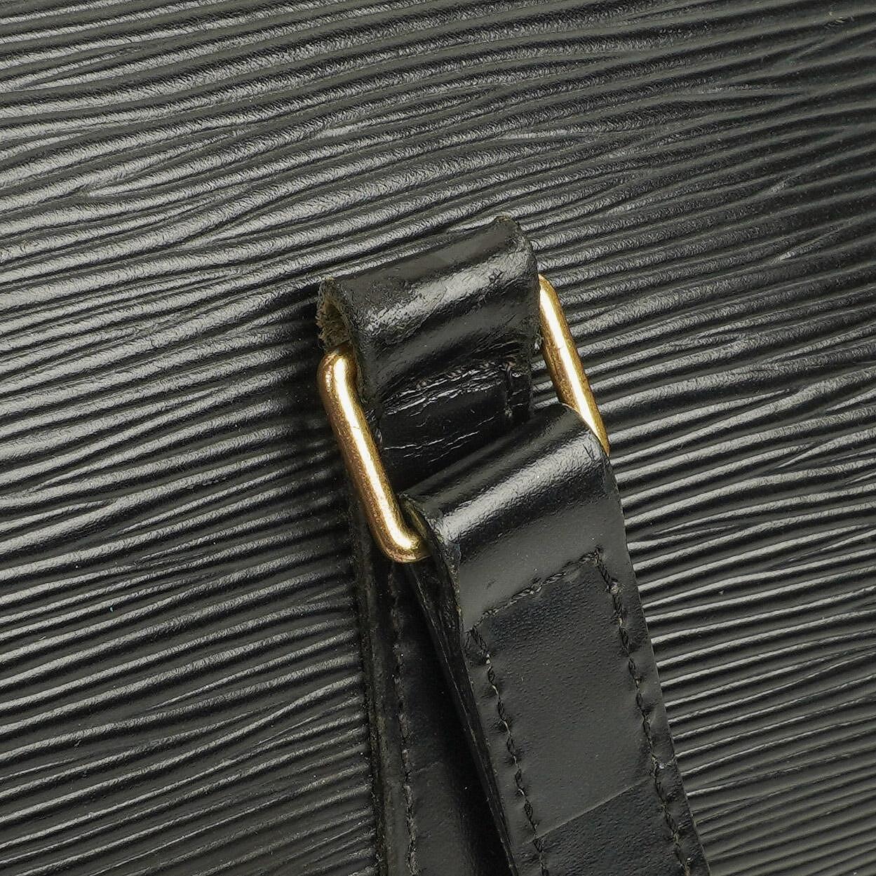 Louis Vuitton Soufflot Handtasche aus schwarzem Epi-Leder
