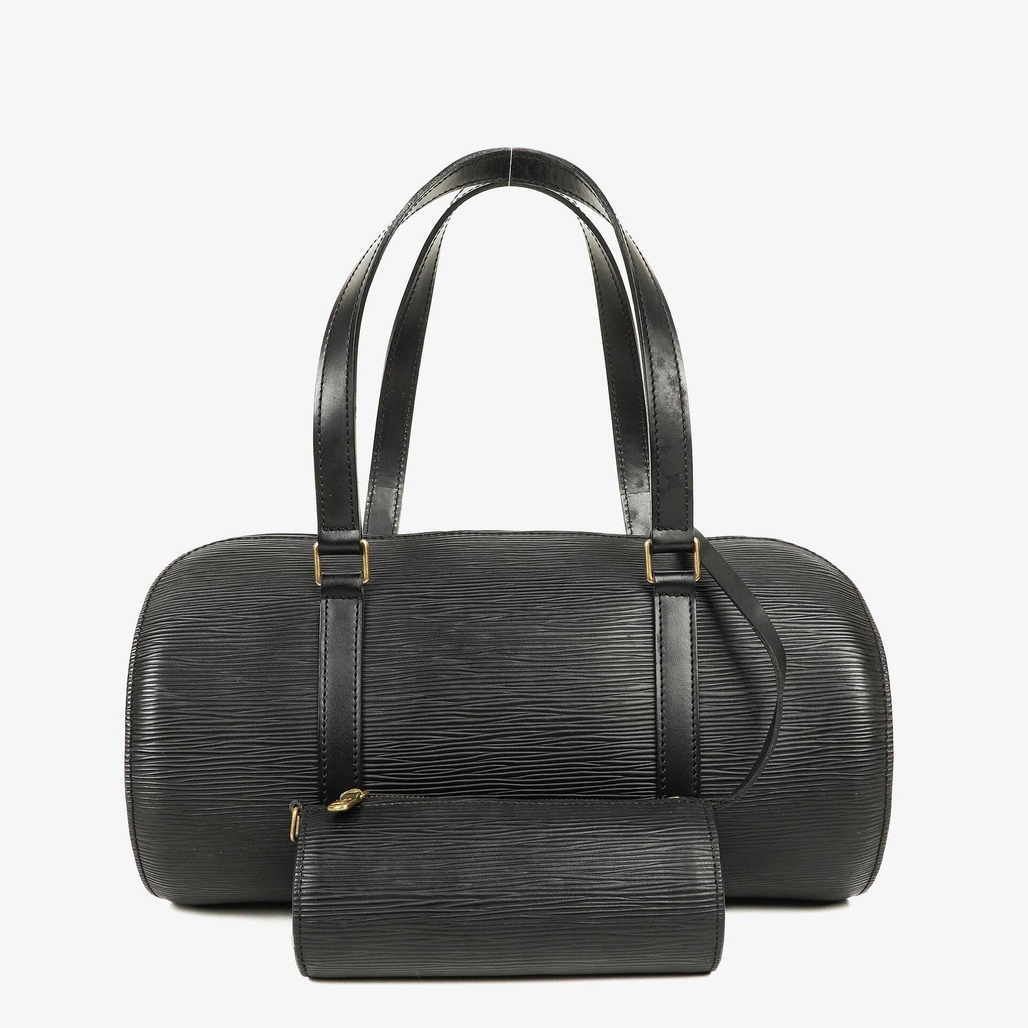 Louis Vuitton Soufflot Handtasche aus schwarzem Epi-Leder