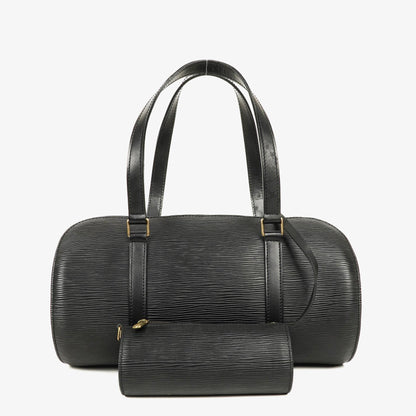 Louis Vuitton Soufflot Handtasche aus schwarzem Epi-Leder