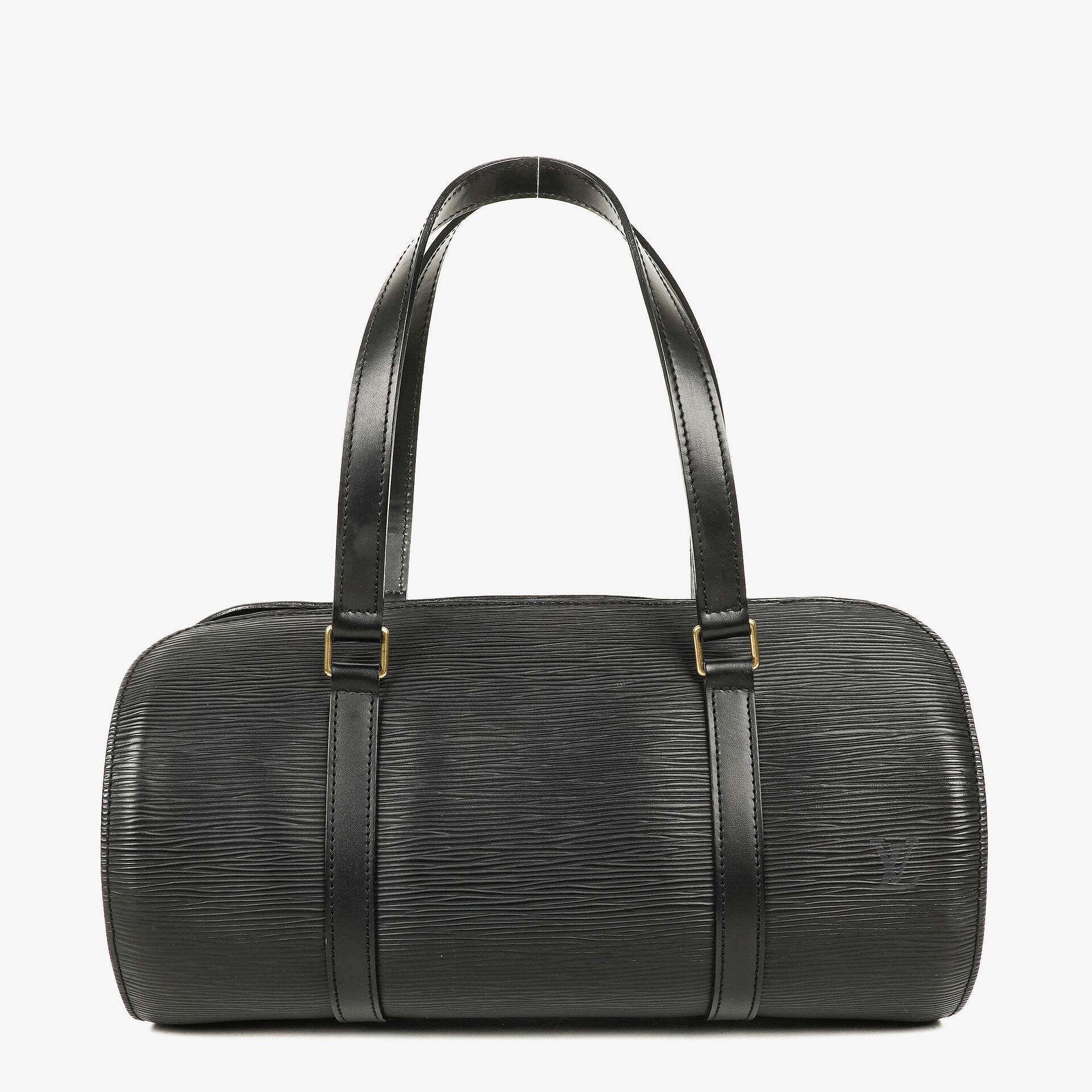 Louis Vuitton Soufflot Handtasche aus schwarzem Epi-Leder