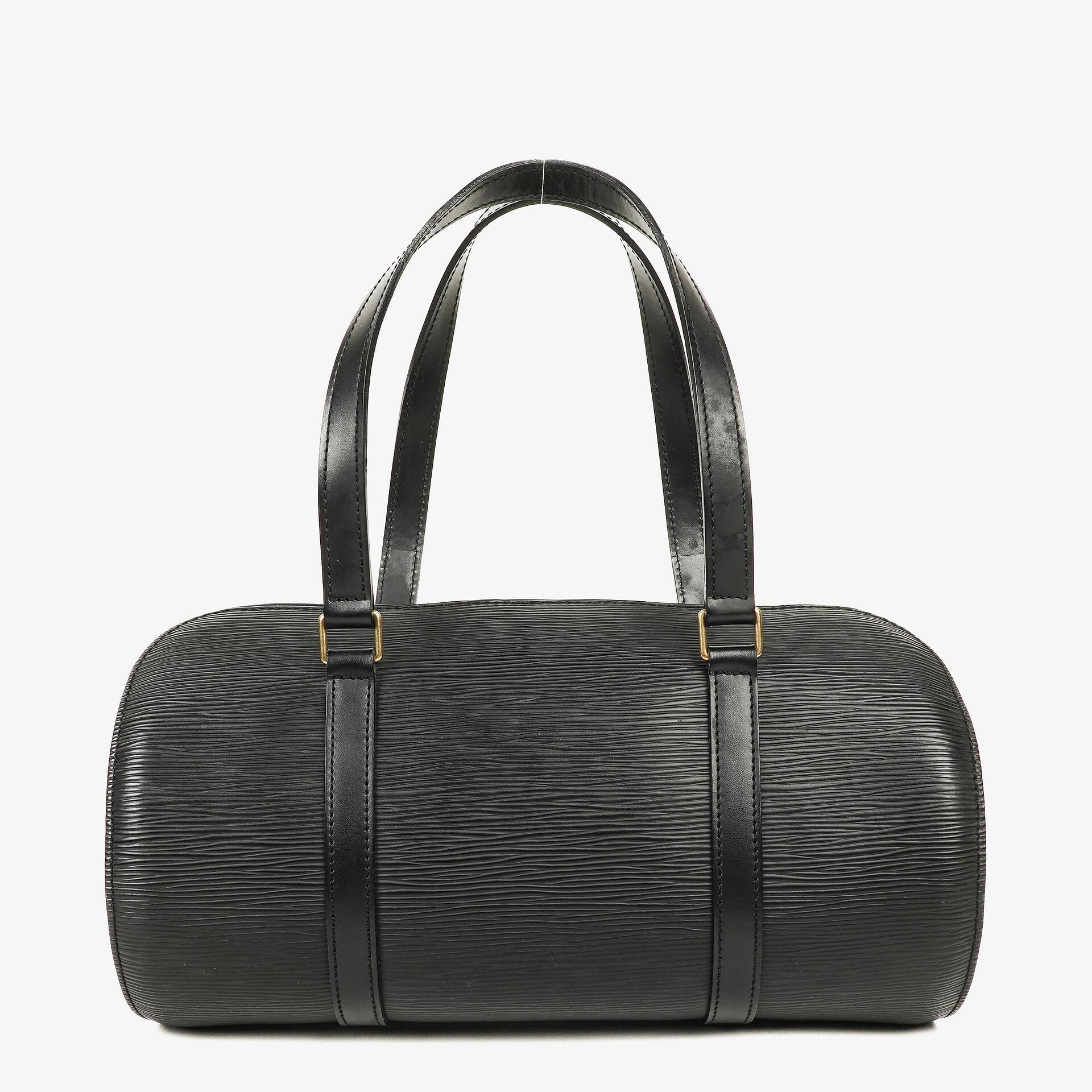 Louis Vuitton Soufflot Handtasche aus schwarzem Epi-Leder