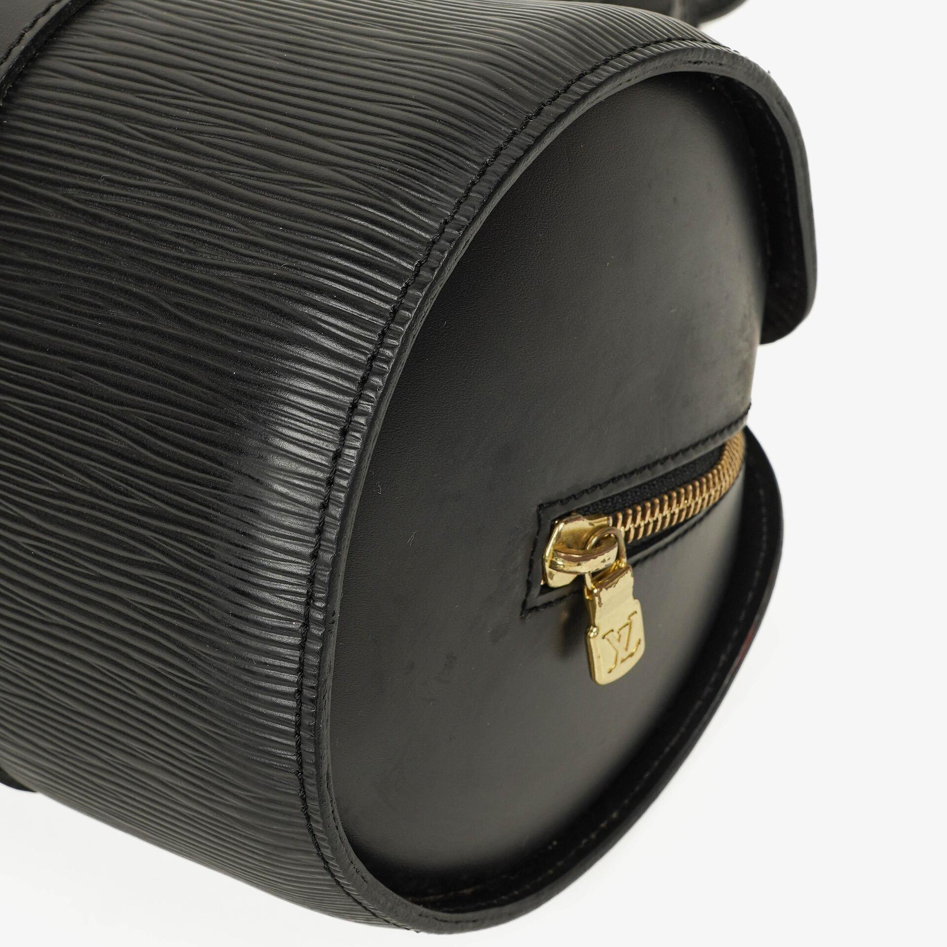 Louis Vuitton Soufflot Handtasche aus schwarzem Epi-Leder