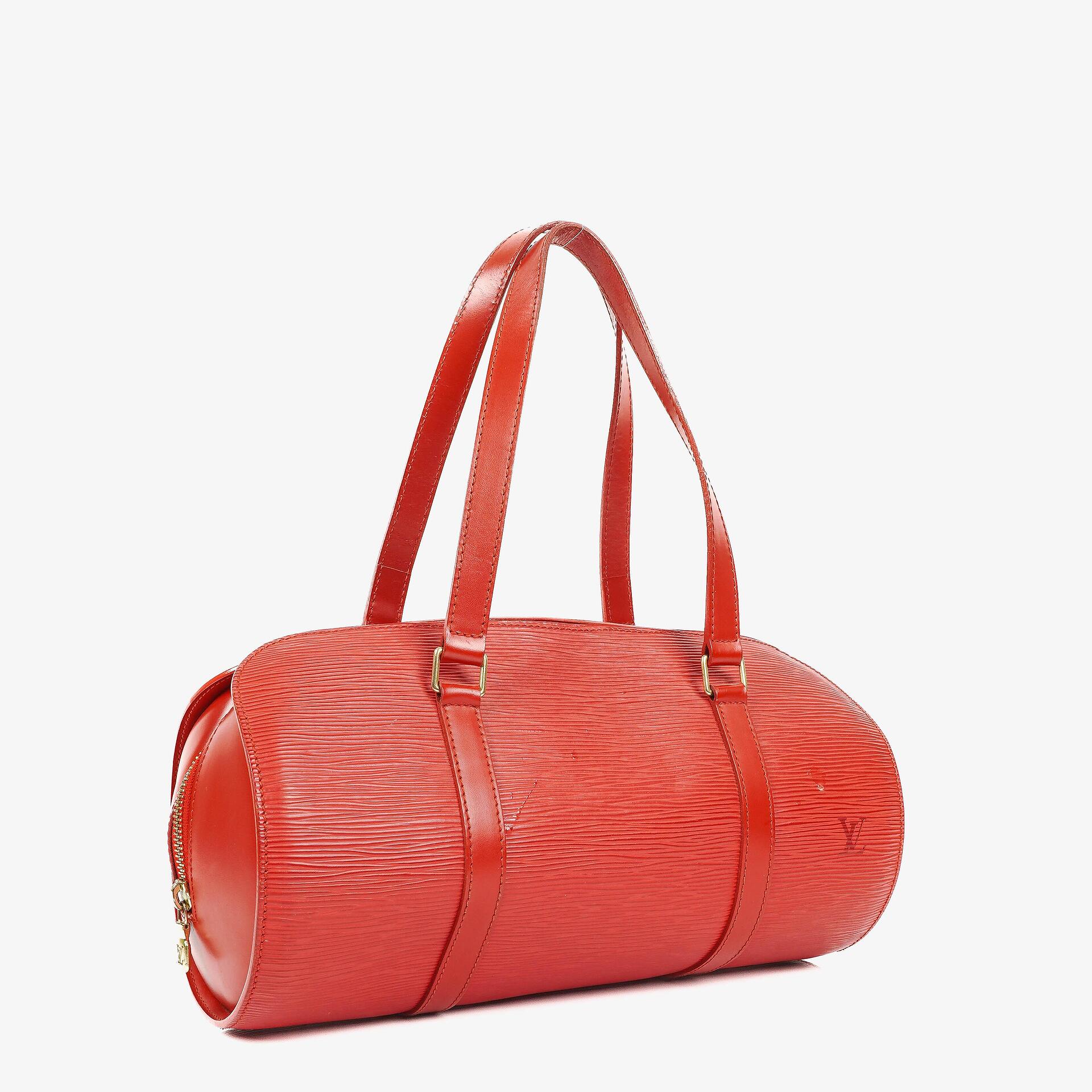 Louis Vuitton Soufflot Handtasche in rotem Epi-Leder