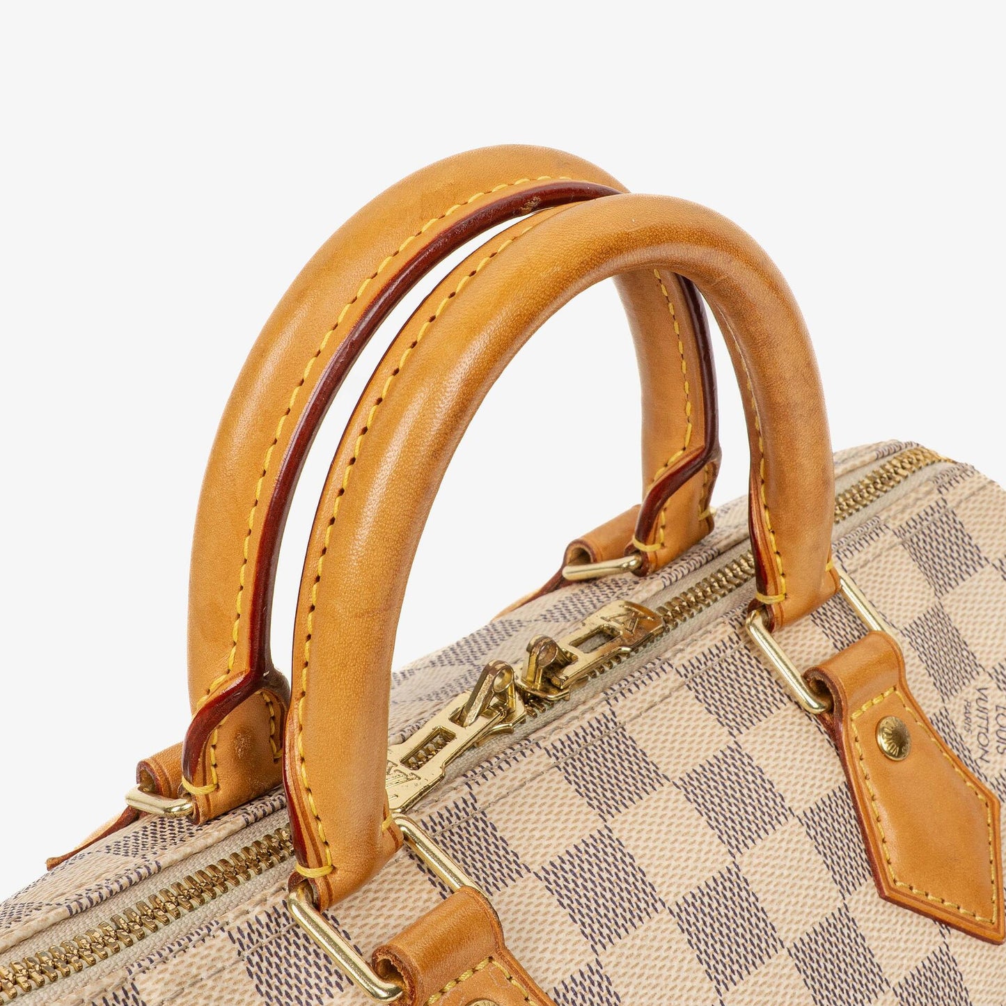 Louis Vuitton Speedy 25 Bandoulière Handtasche aus Damier Azur beschichtetem Canvas