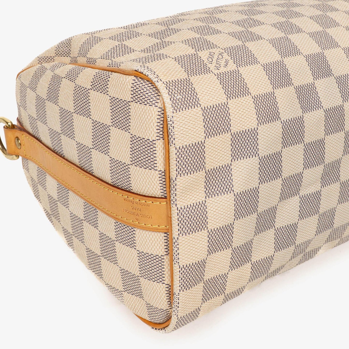 Louis Vuitton Speedy 25 Bandoulière Handtasche aus Damier Azur beschichtetem Canvas