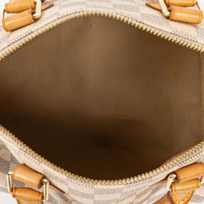 Louis Vuitton Speedy 25 Bandoulière Handtasche aus Damier Azur beschichtetem Canvas