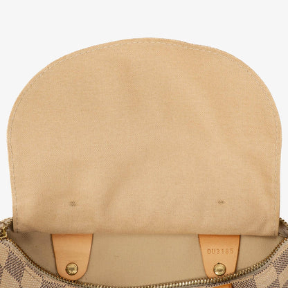 Louis Vuitton Speedy 25 Bandoulière Handtasche aus Damier Azur beschichtetem Canvas