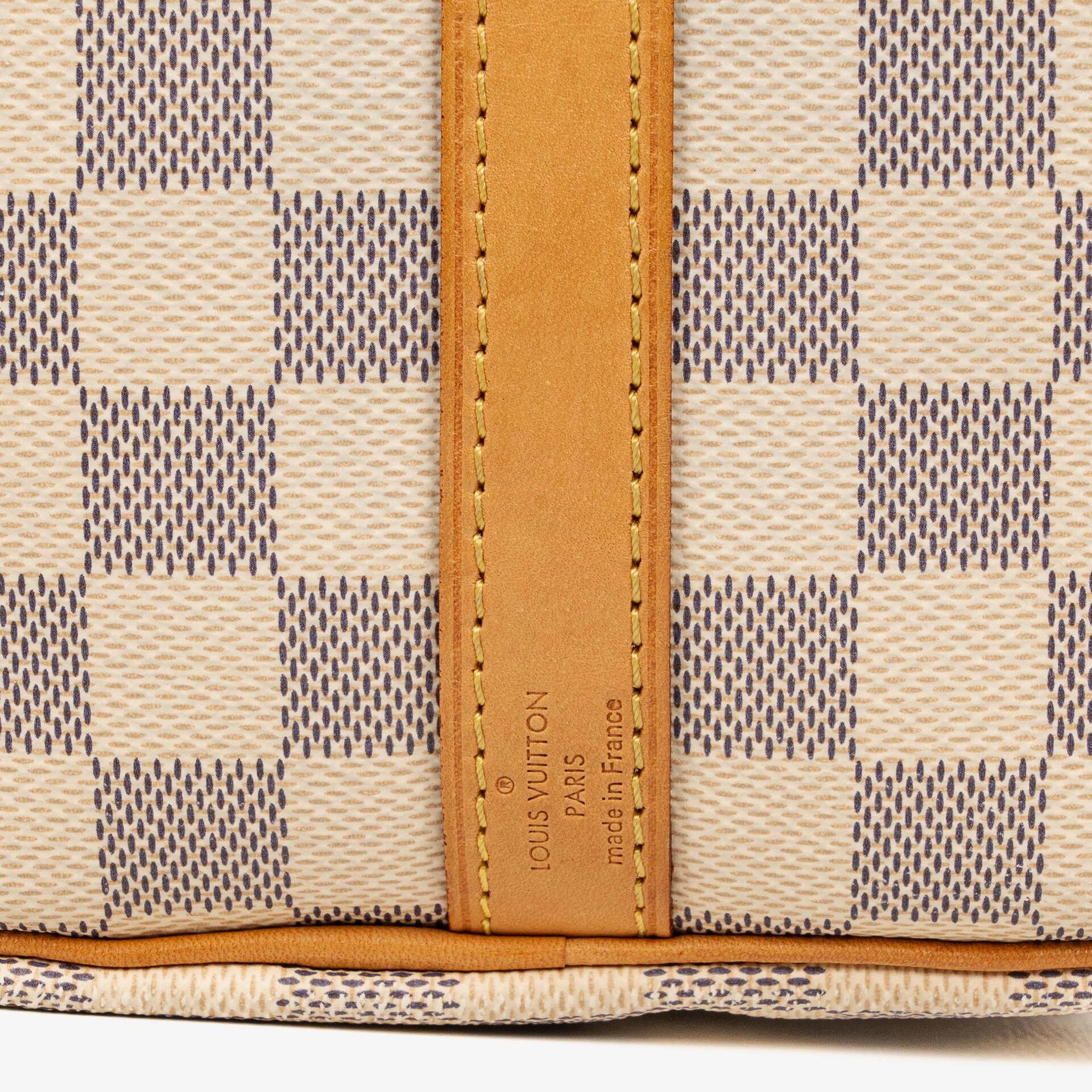 Louis Vuitton Speedy 25 Bandoulière Handtasche aus Damier Azur beschichtetem Canvas