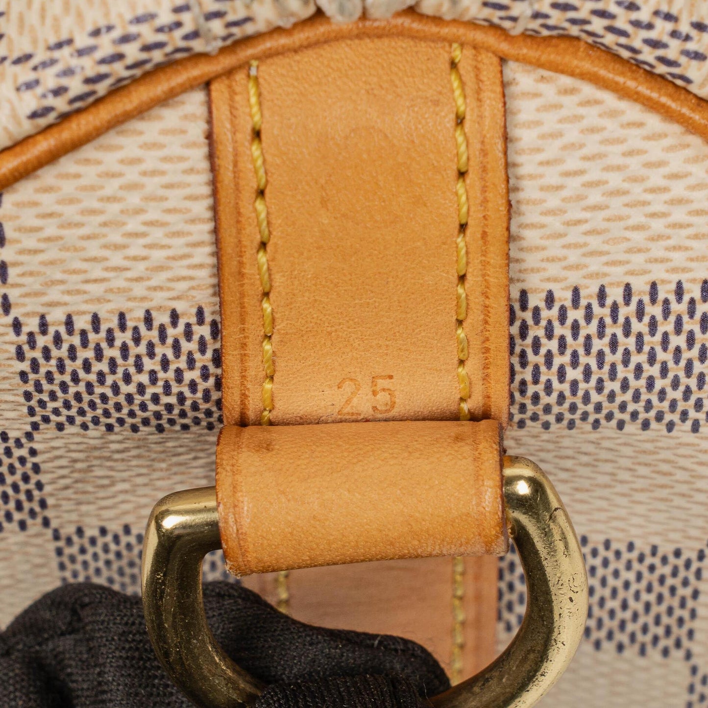 Louis Vuitton Speedy 25 Bandoulière Handtasche aus Damier Azur beschichtetem Canvas
