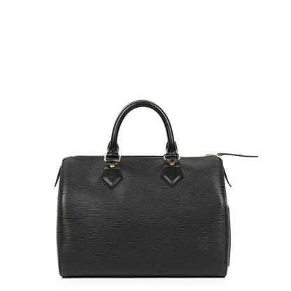 Louis Vuitton Speedy 25 Handtasche aus schwarzem Epi Leder