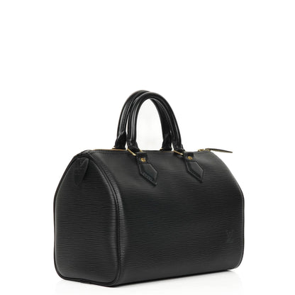 Louis Vuitton Speedy 25 Handtasche aus schwarzem Epi Leder