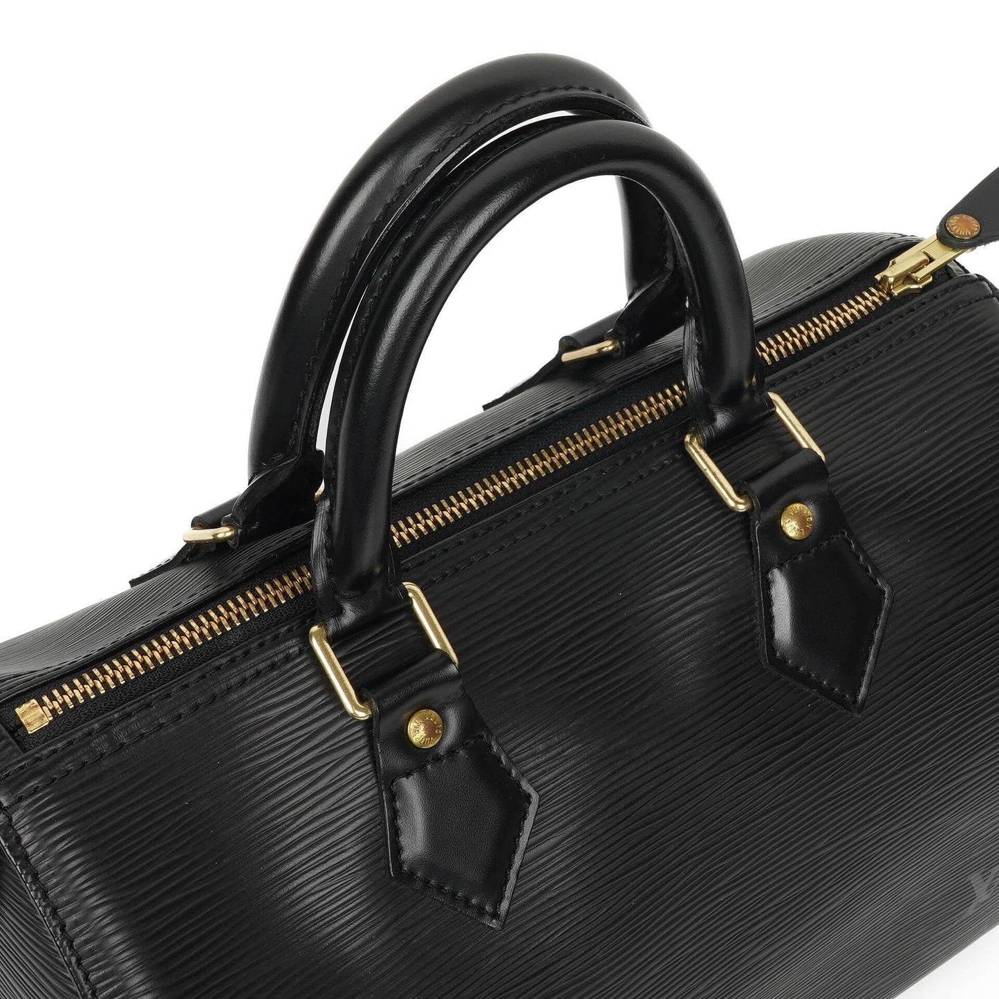 Louis Vuitton Speedy 25 Handtasche aus schwarzem Epi Leder