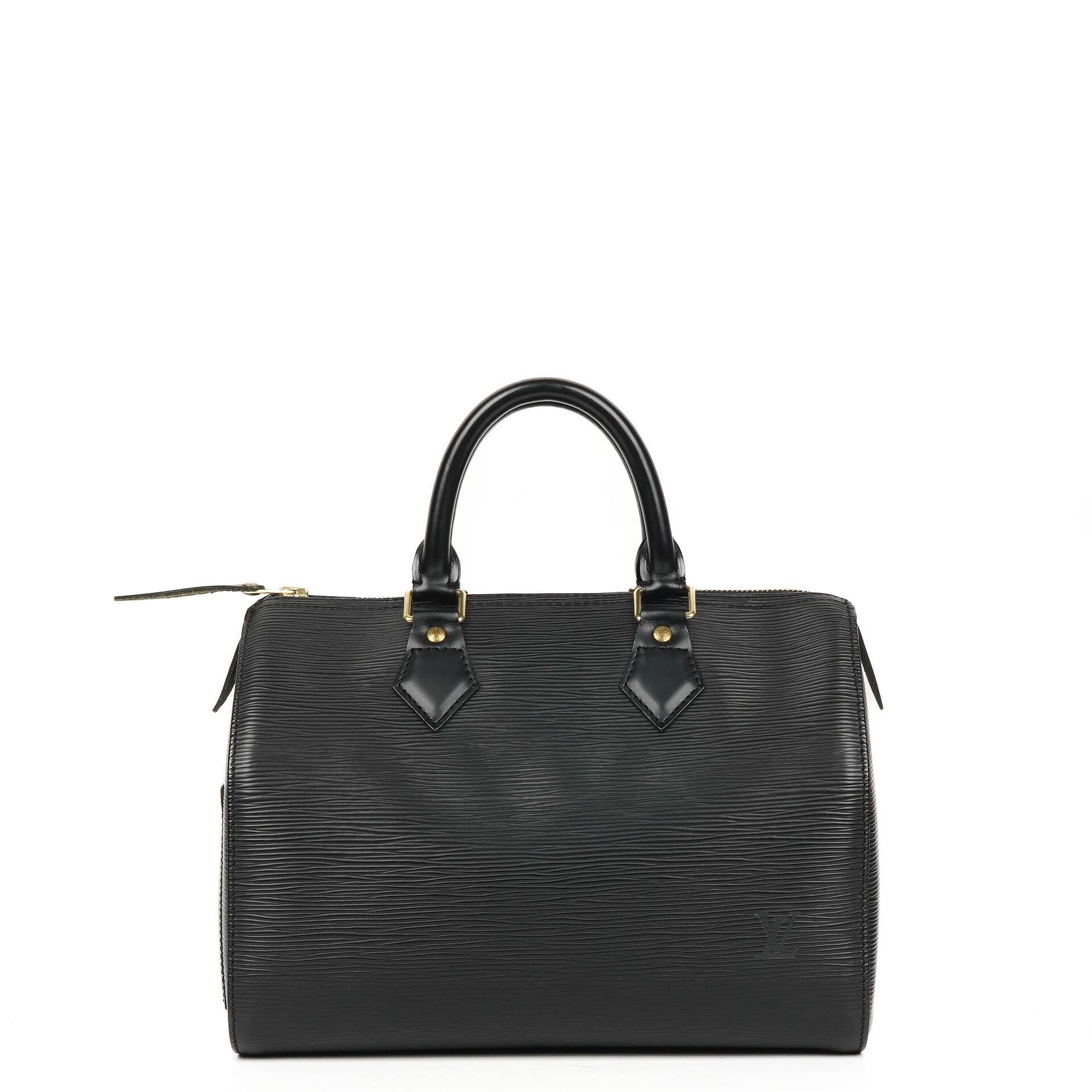 Louis Vuitton Speedy 25 Handtasche aus schwarzem Epi Leder