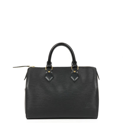 Louis Vuitton Speedy 25 Handtasche aus schwarzem Epi Leder