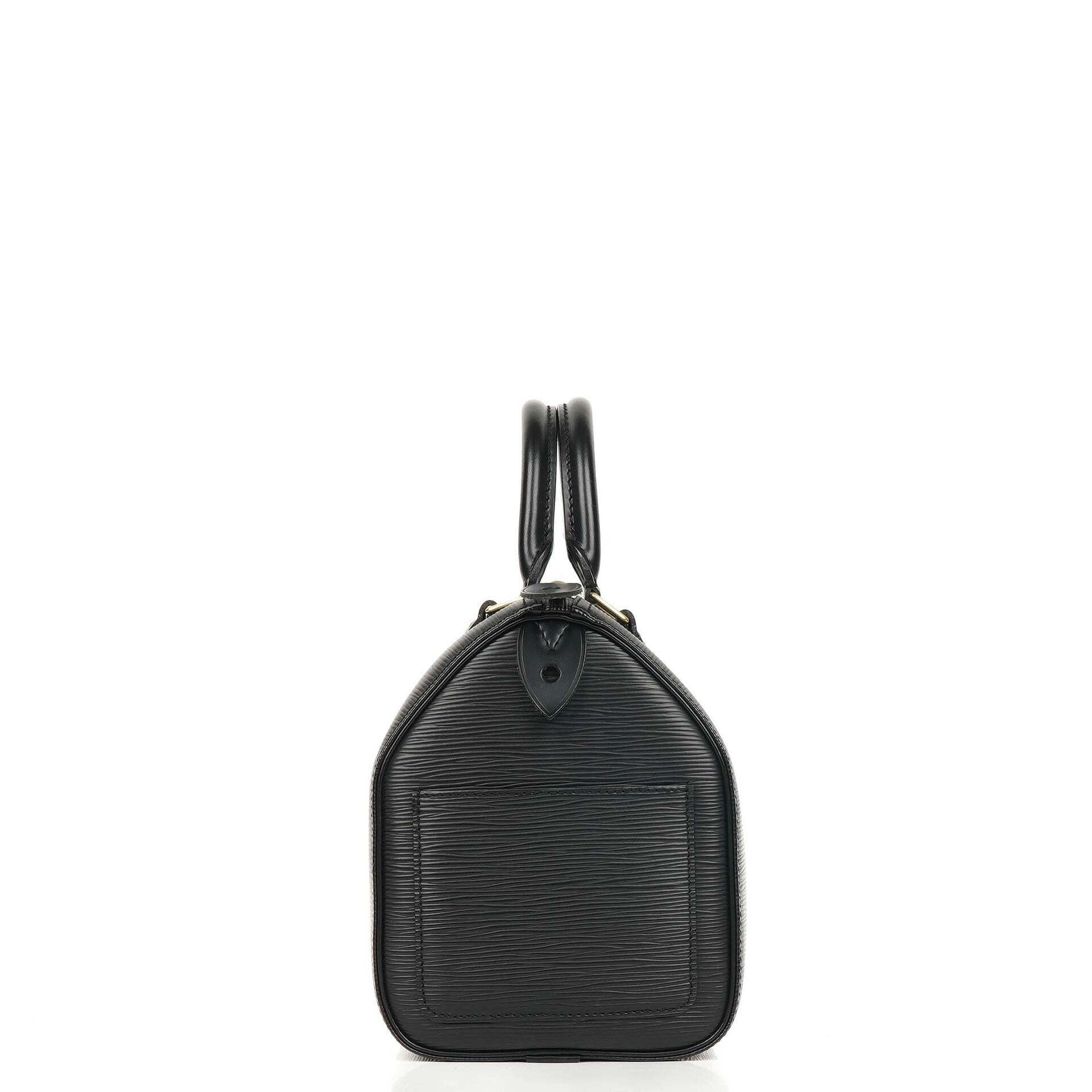 Louis Vuitton Speedy 25 Handtasche aus schwarzem Epi Leder