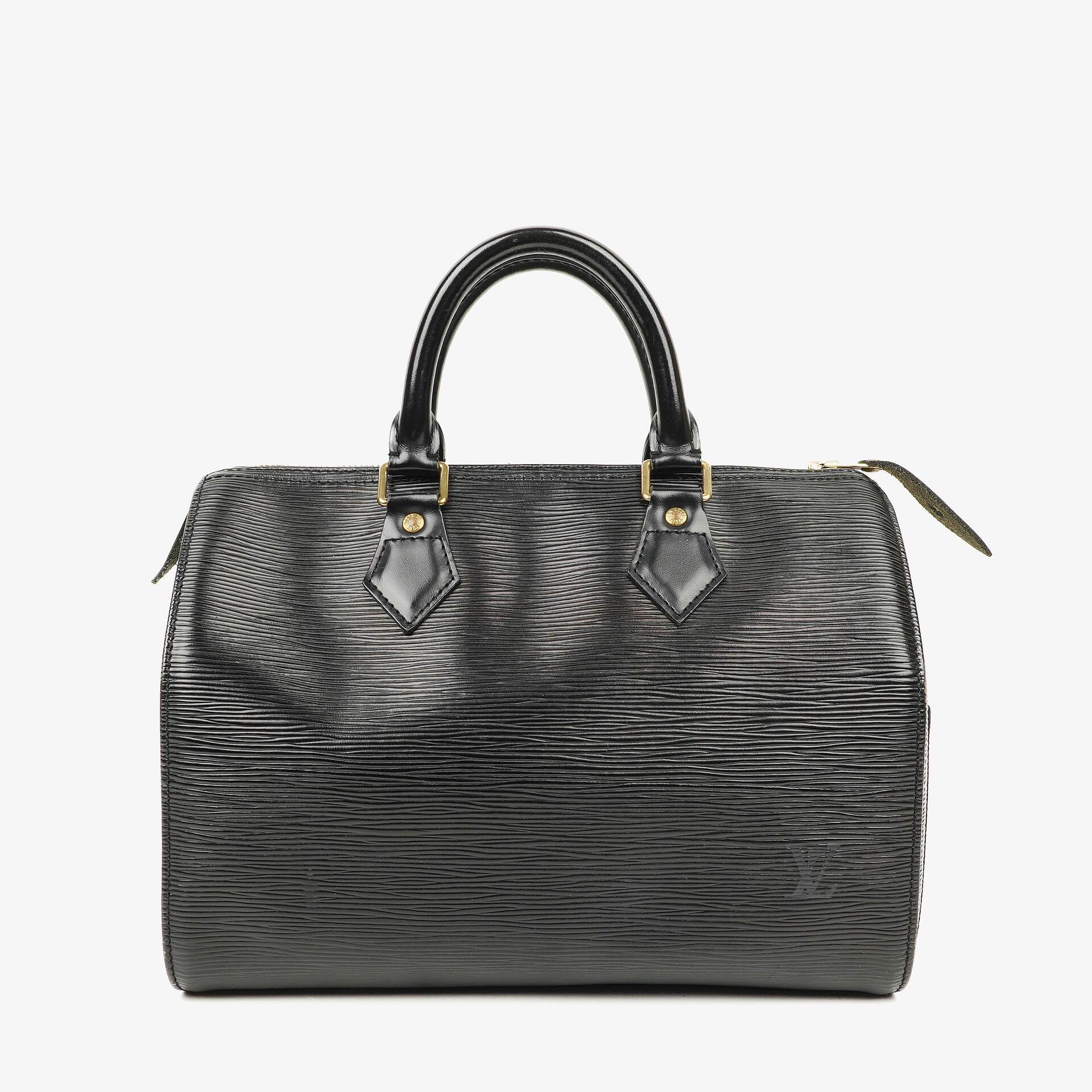 Louis Vuitton Speedy 25 Handtasche aus schwarzem Epi-Leder