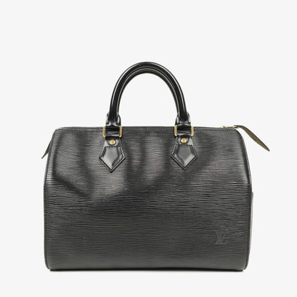 Louis Vuitton Speedy 25 Handtasche aus schwarzem Epi-Leder
