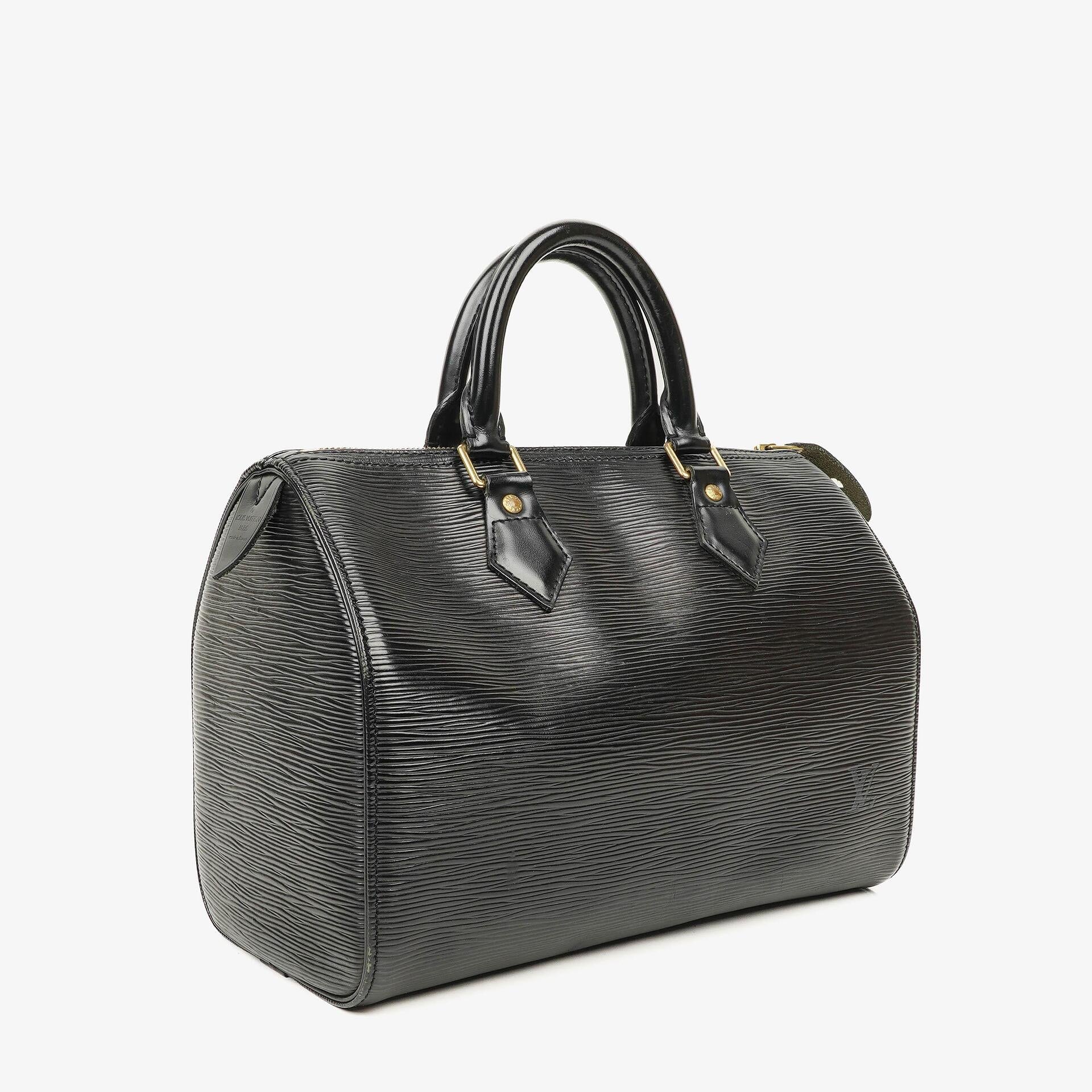 Louis Vuitton Speedy 25 Handtasche aus schwarzem Epi-Leder