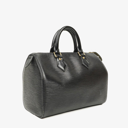 Louis Vuitton Speedy 25 Handtasche aus schwarzem Epi-Leder