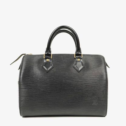 Louis Vuitton Speedy 25 Handtasche aus schwarzem Epi-Leder