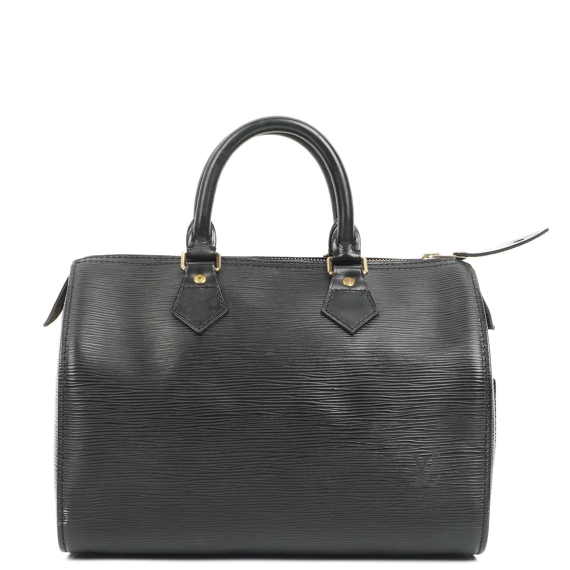 Louis Vuitton Speedy 25 Handtasche aus schwarzem Epi-Leder