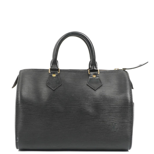 Louis Vuitton Speedy 25 Handtasche aus schwarzem Epi-Leder