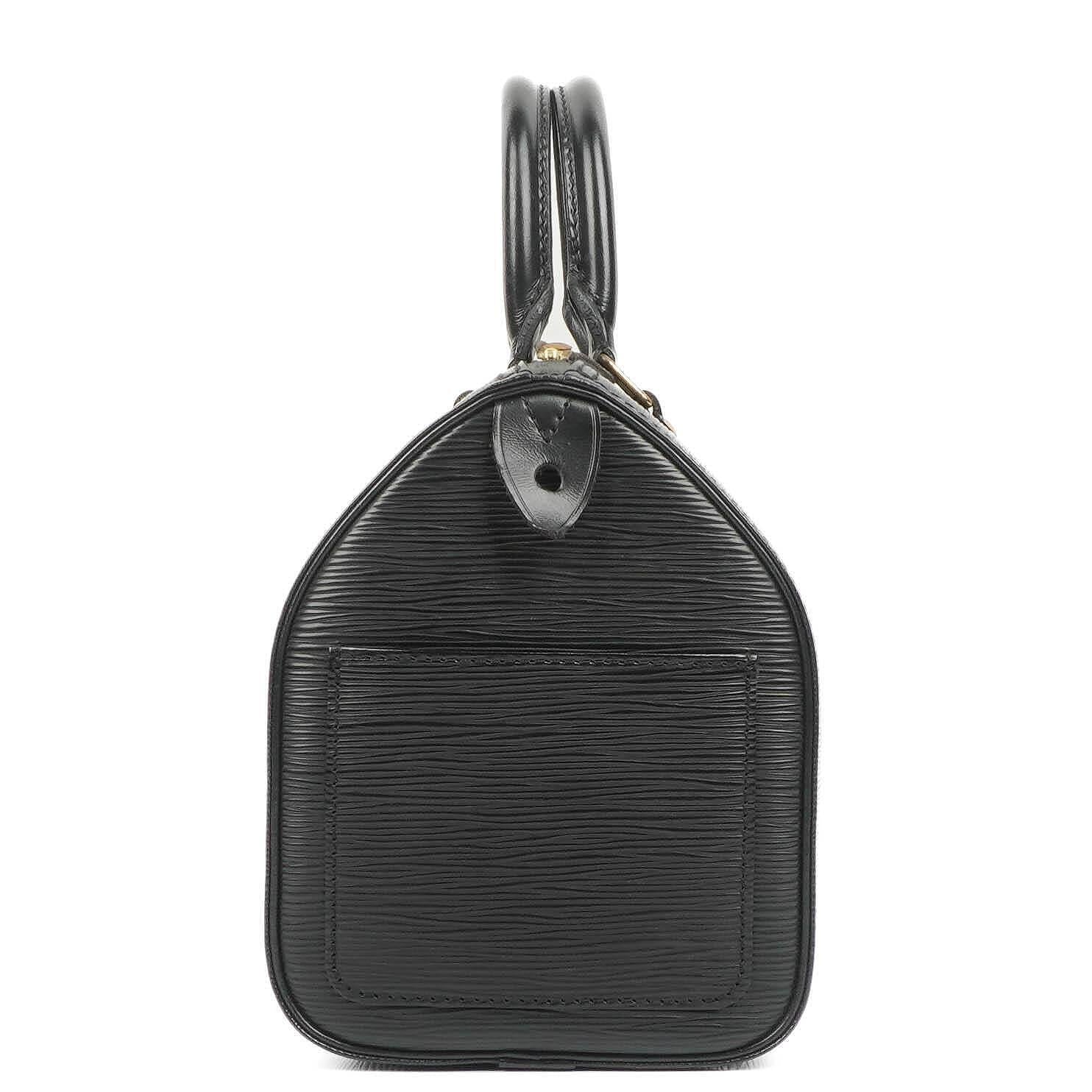 Louis Vuitton Speedy 25 Handtasche aus schwarzem Epi-Leder