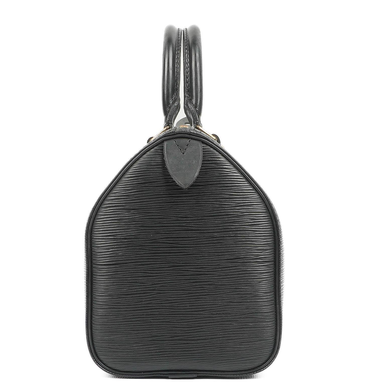 Louis Vuitton Speedy 25 Handtasche aus schwarzem Epi-Leder
