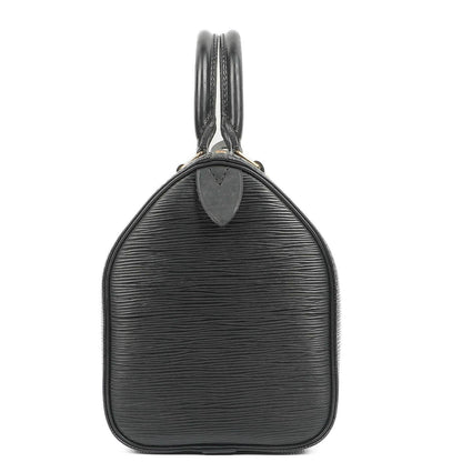 Louis Vuitton Speedy 25 Handtasche aus schwarzem Epi-Leder