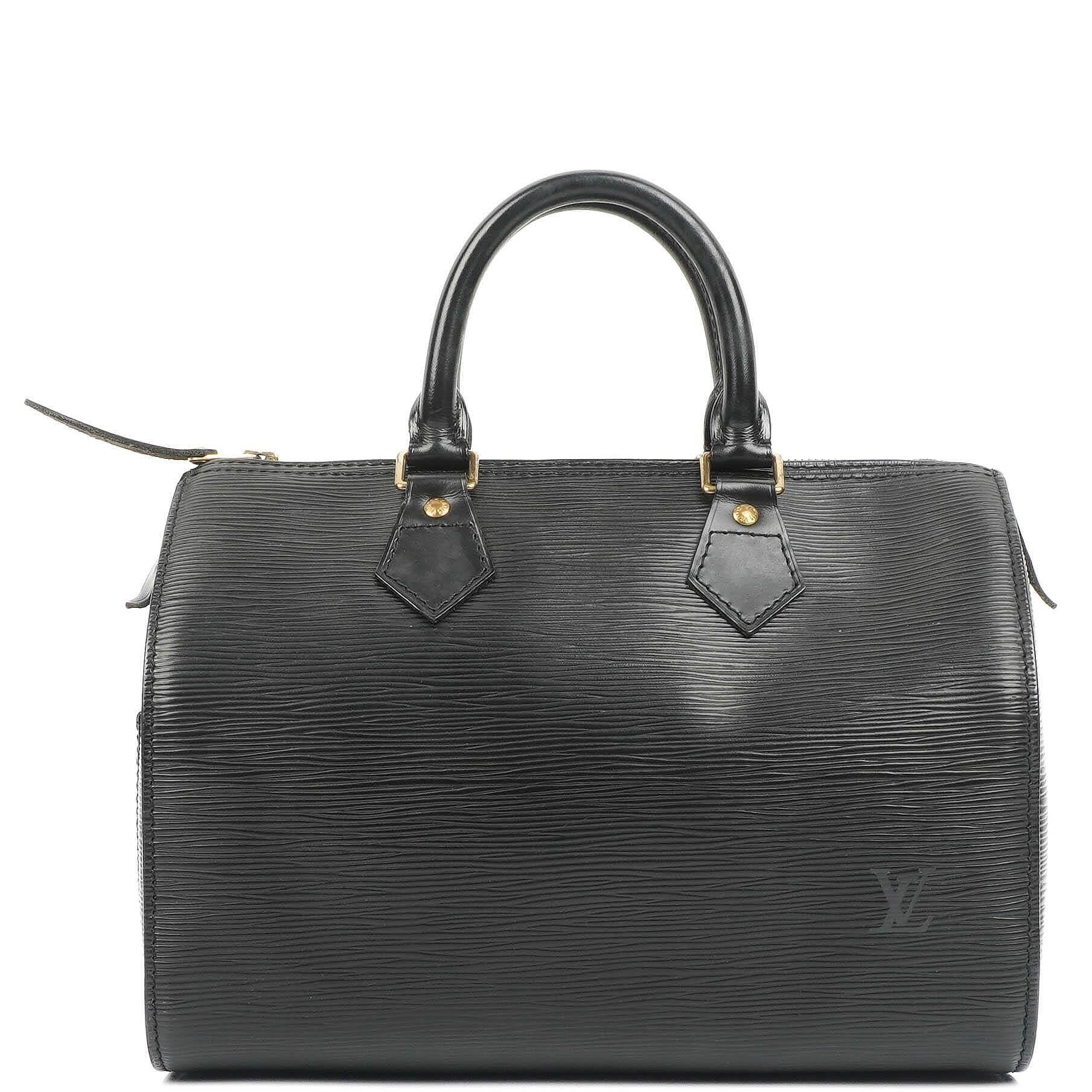 Louis Vuitton Speedy 25 Handtasche aus schwarzem Epi-Leder