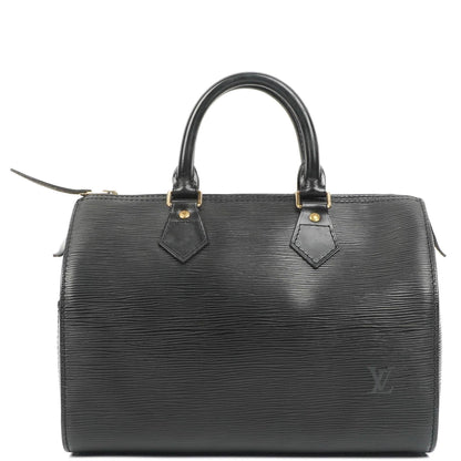 Louis Vuitton Speedy 25 Handtasche aus schwarzem Epi-Leder