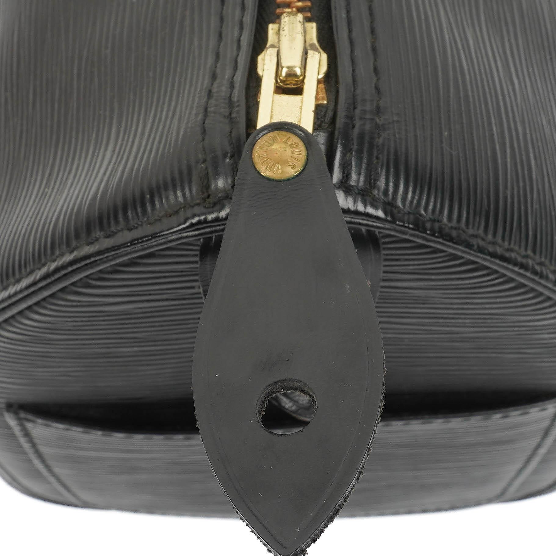 Louis Vuitton Speedy 25 Handtasche aus schwarzem Epi-Leder