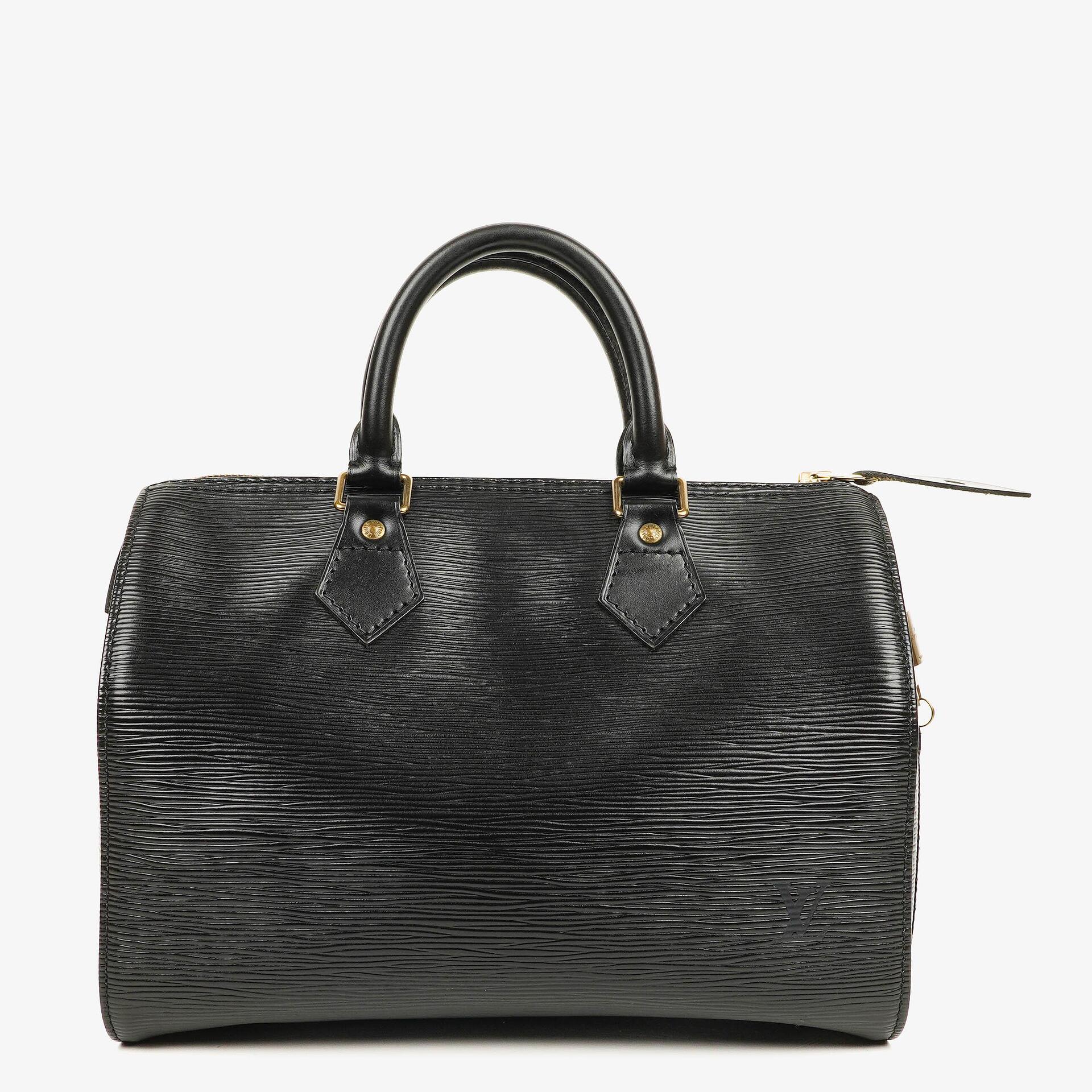 Louis Vuitton Speedy 25 Handtasche aus schwarzem Epi Leder