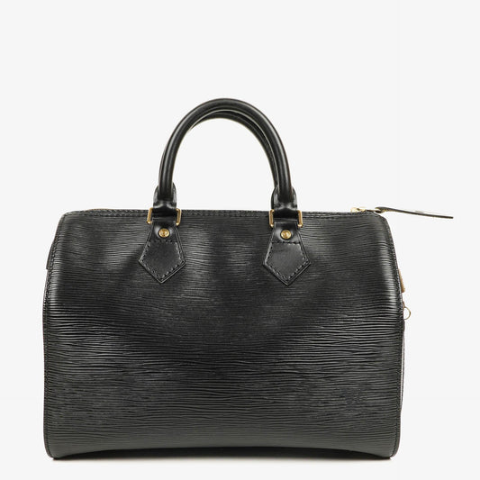 Louis Vuitton Speedy 25 Handtasche aus schwarzem Epi Leder