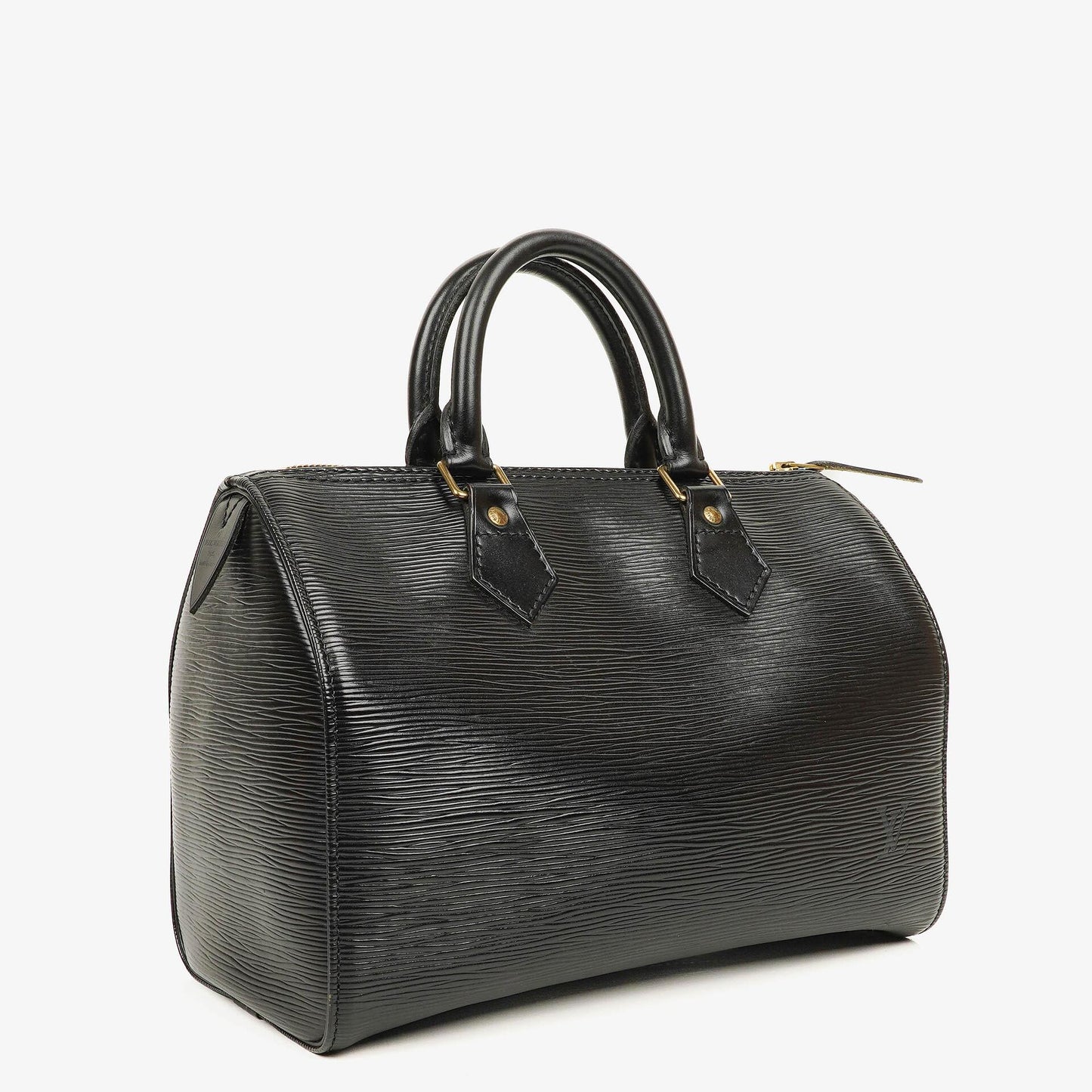 Louis Vuitton Speedy 25 Handtasche aus schwarzem Epi Leder