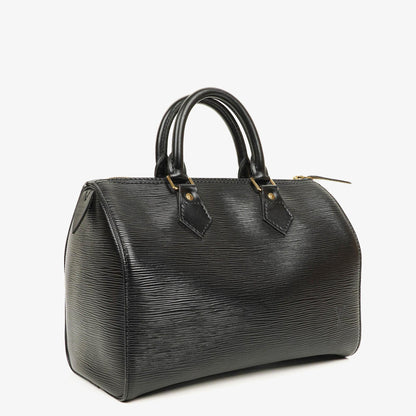 Louis Vuitton Speedy 25 Handtasche aus schwarzem Epi Leder