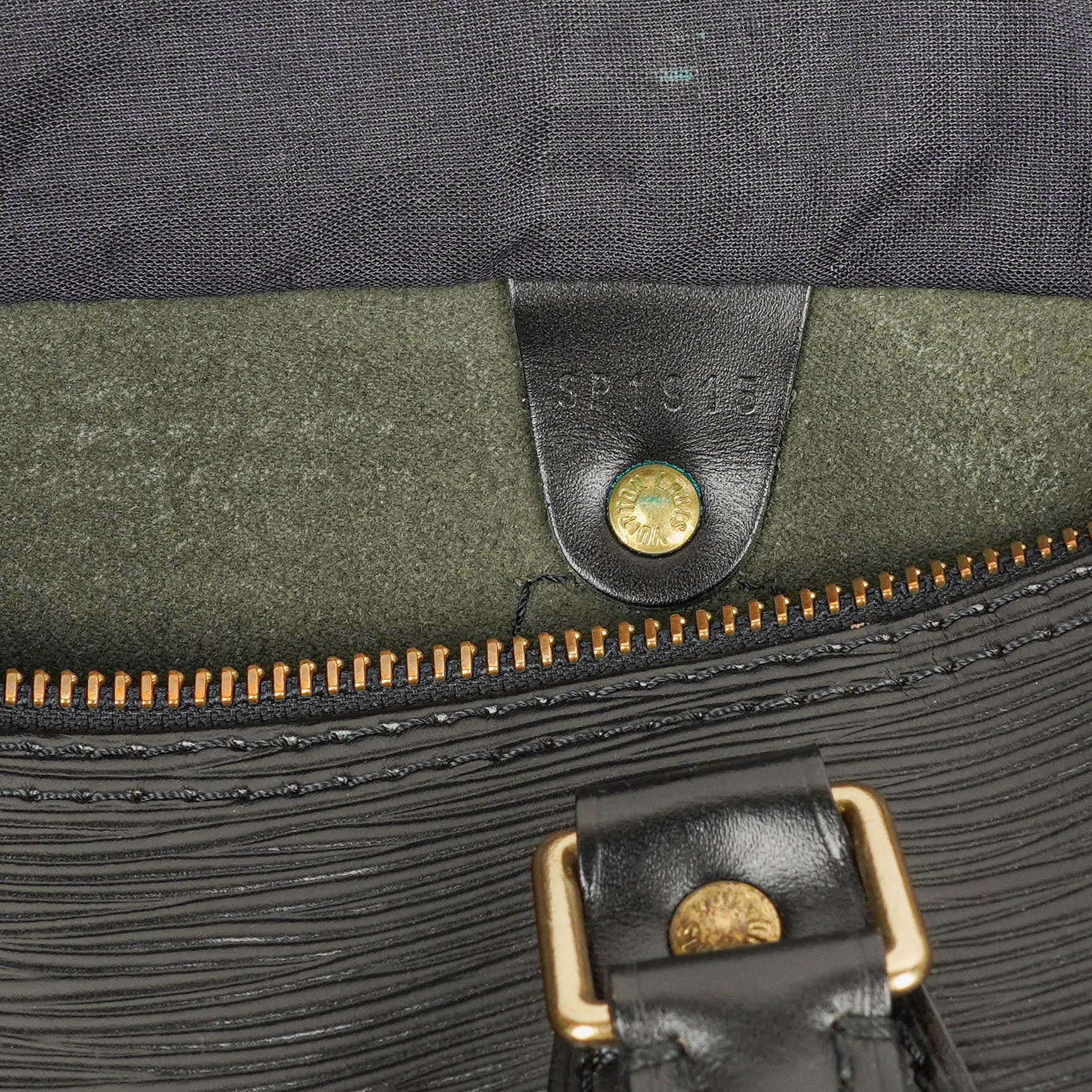 Louis Vuitton Speedy 25 Handtasche aus schwarzem Epi Leder