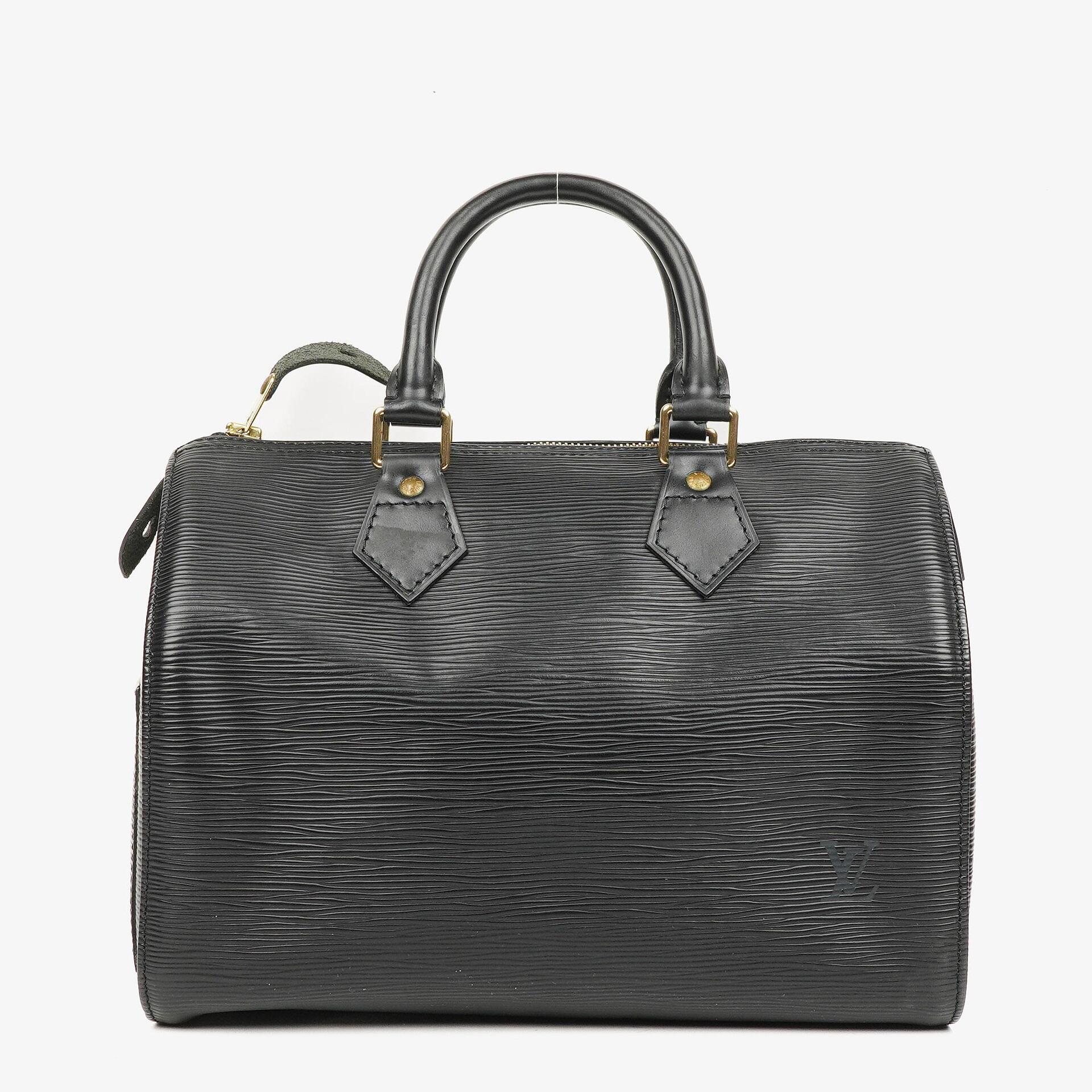 Louis Vuitton Speedy 25 Handtasche aus schwarzem Epi Leder