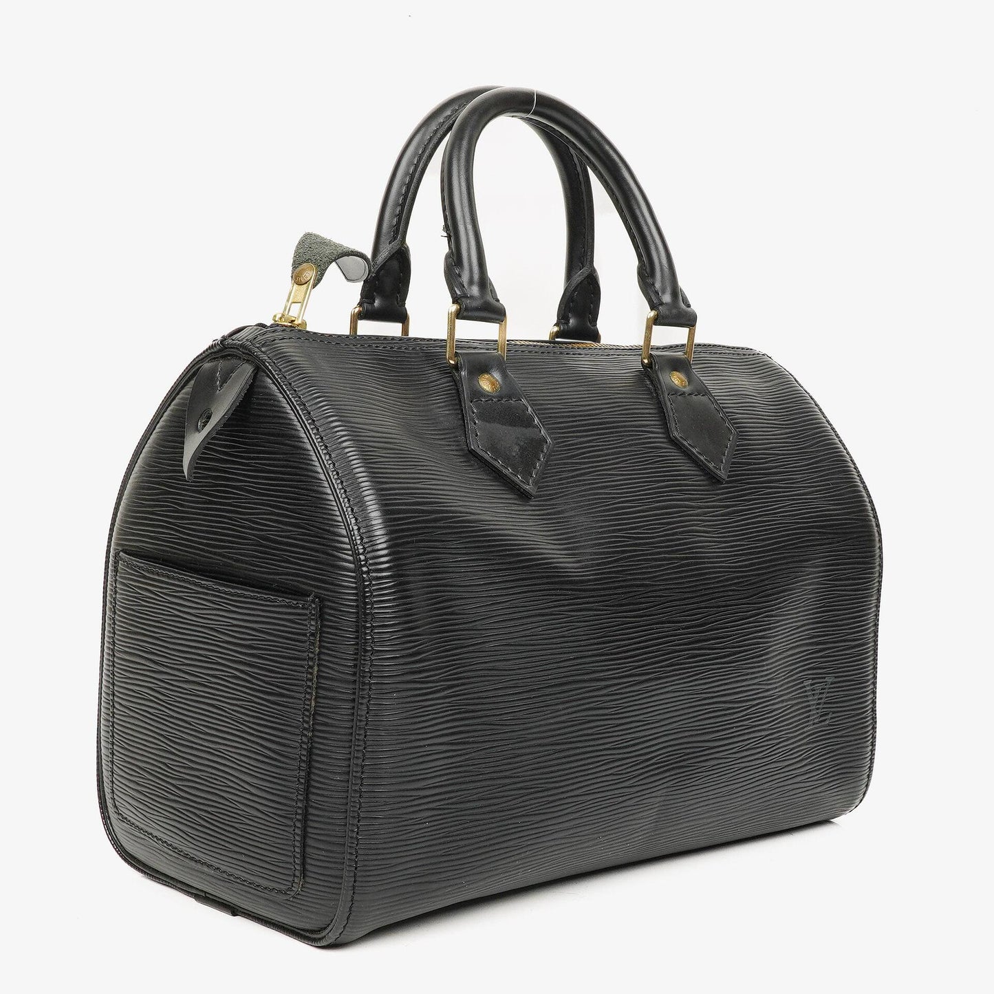 Louis Vuitton Speedy 25 Handtasche aus schwarzem Epi Leder