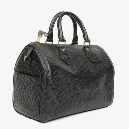 Louis Vuitton Speedy 25 Handtasche aus schwarzem Epi Leder