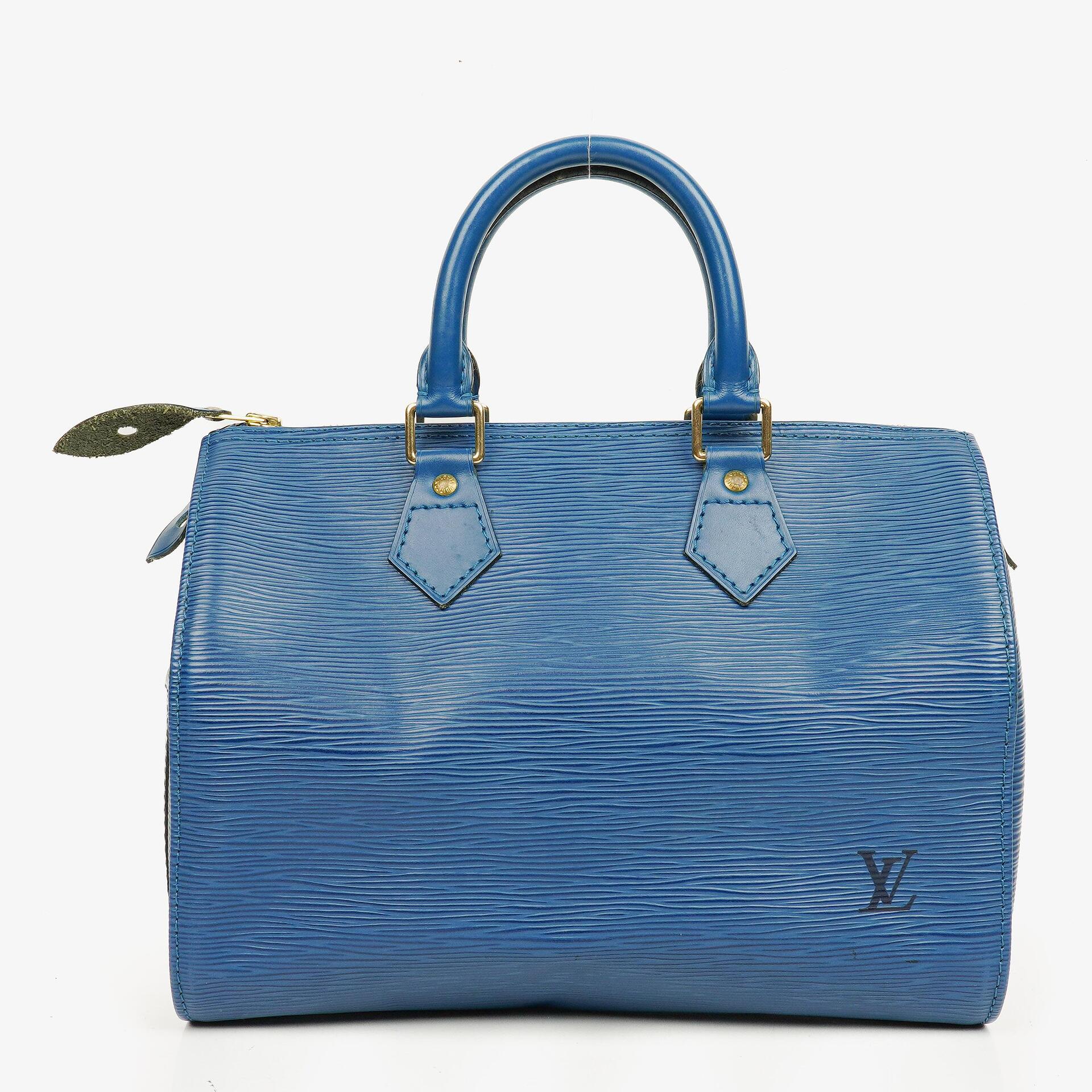 Louis Vuitton Speedy 25 Handtasche aus blauem Epi-Leder