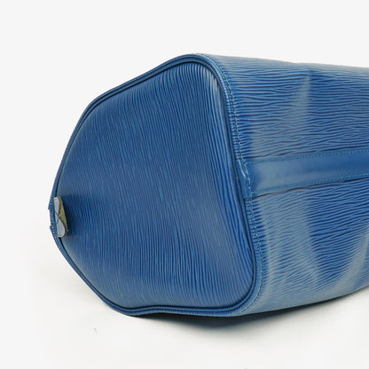 Louis Vuitton Speedy 25 Handtasche aus blauem Epi-Leder